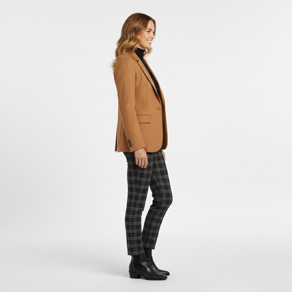 Women's Tailored Blazer – Camel