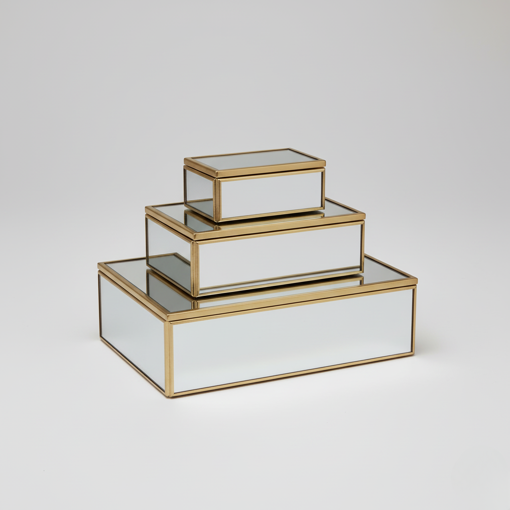 Mirrored Brass Box Set