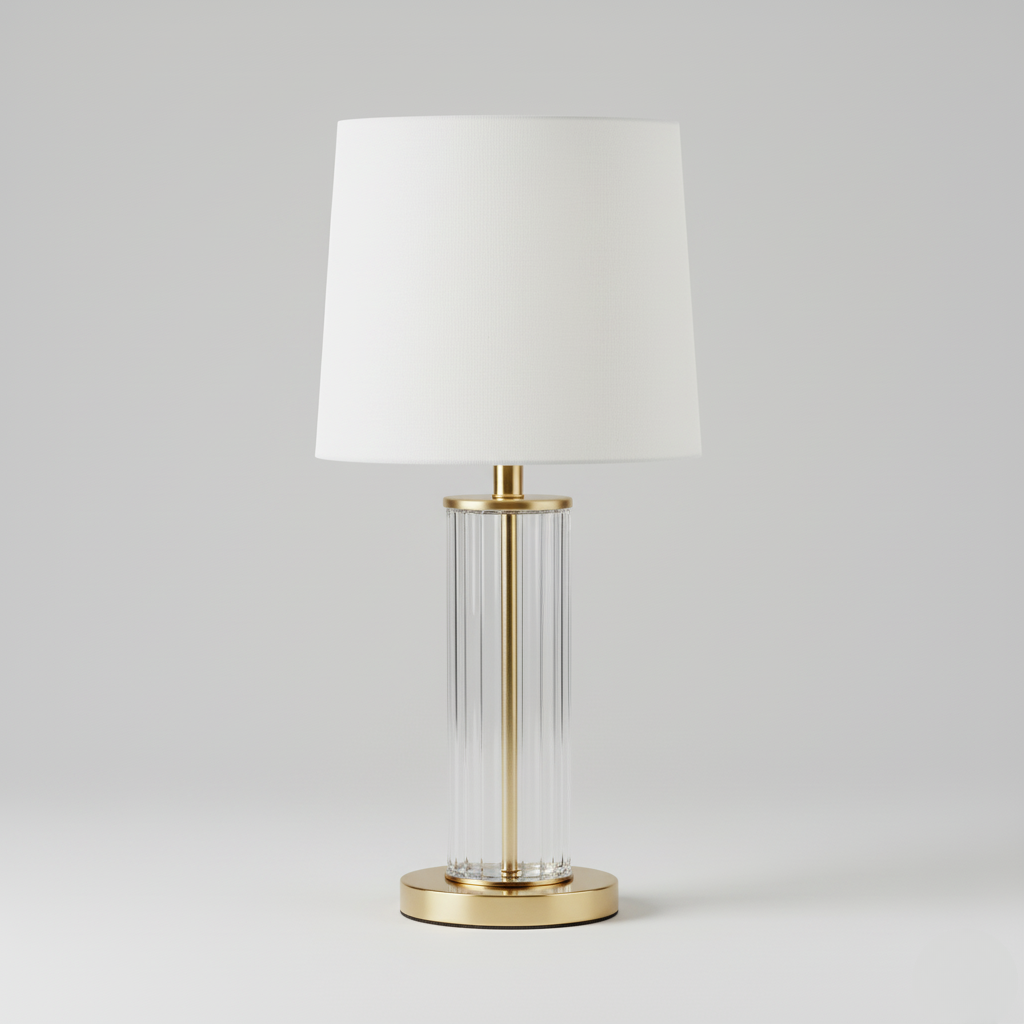 Modern Fluted Glass Table Lamp
