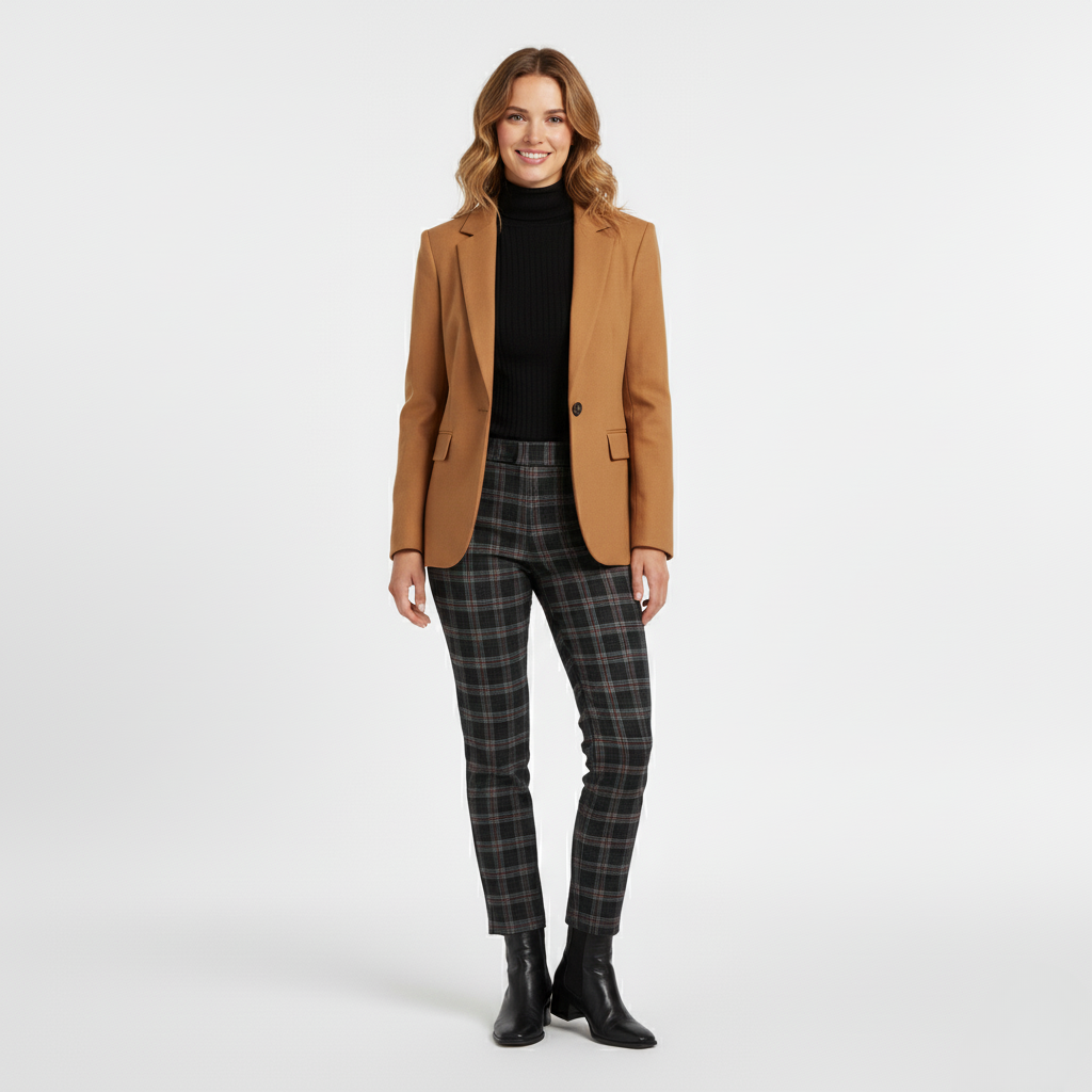 Women's Tailored Blazer – Camel