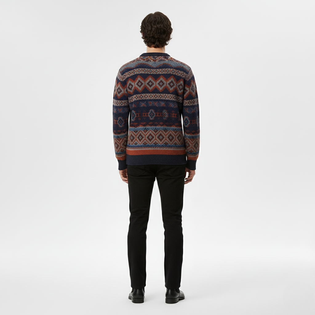 Men's Fair Isle Knit Sweater